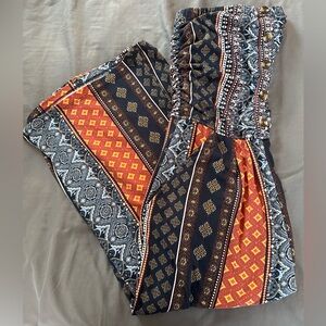 Wide Leg Strapless Jumper- Size M